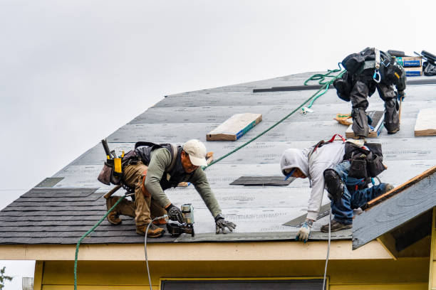 Professional Gutter Installation technician working in Five Points, OH